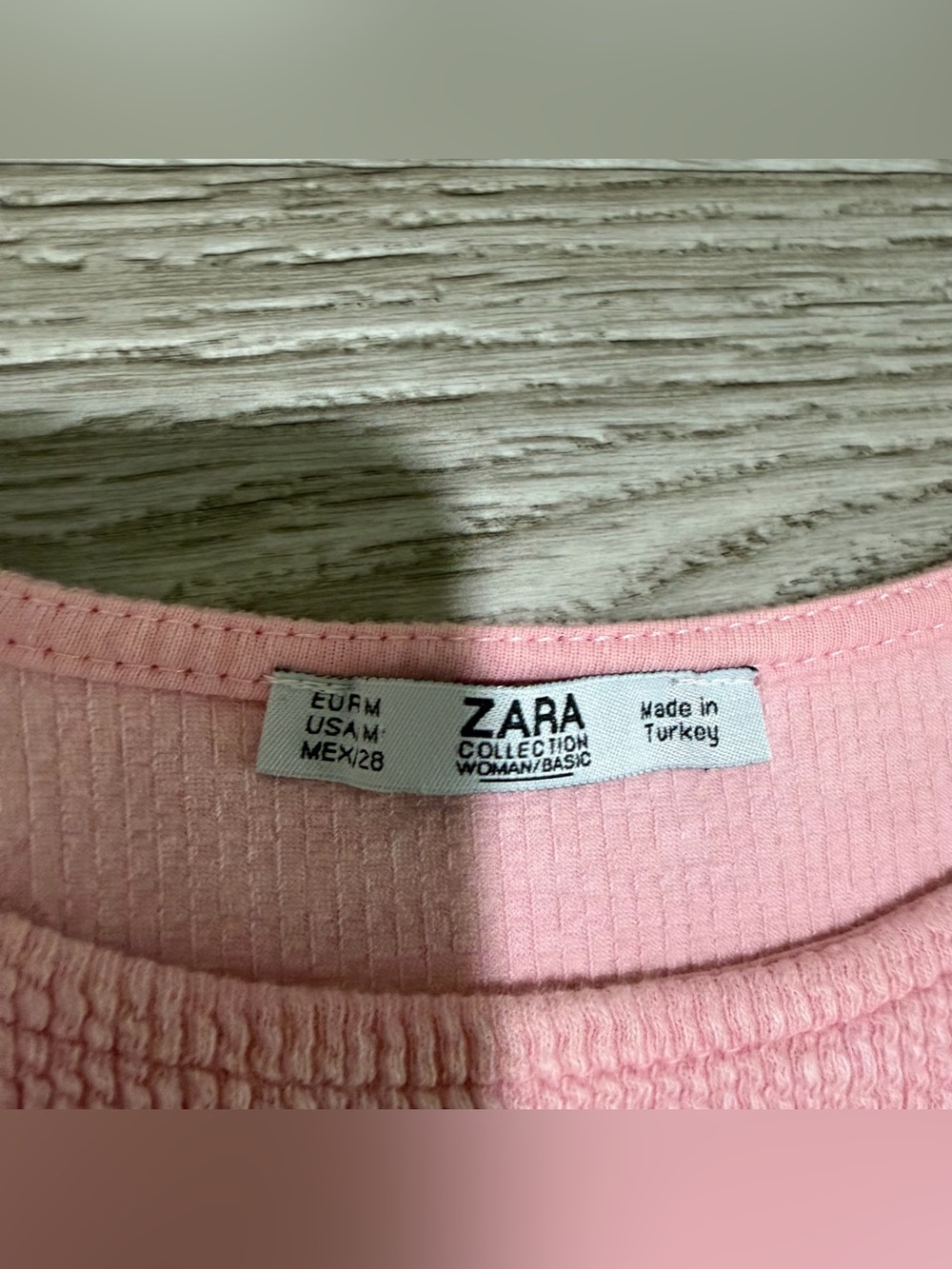 Zara Sleeveless Pink Cotton Knit Mini Dress Size Medium - Picture 4 of 6